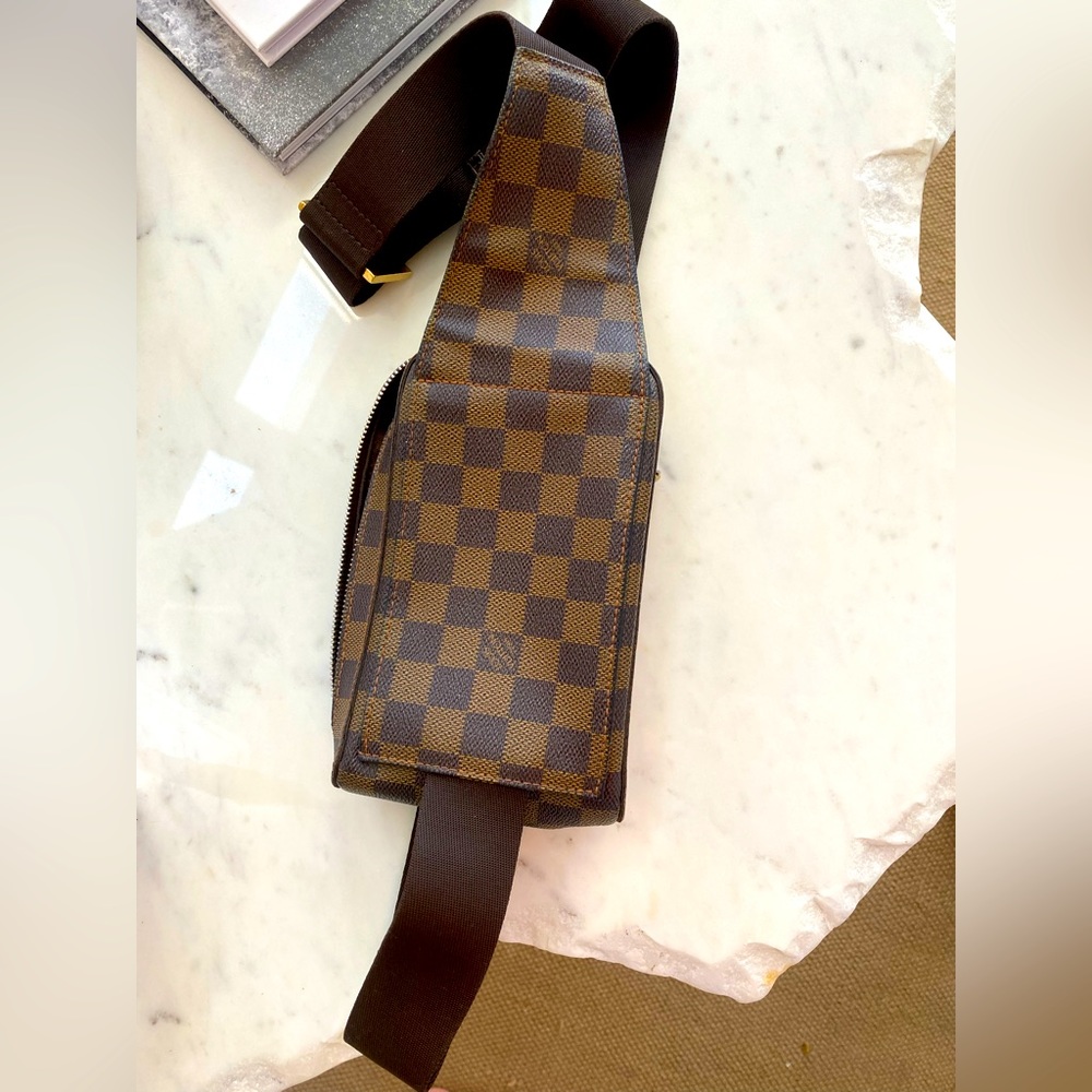 Louis Vuitton Damier Ebene checked Geronimos sling bum bag